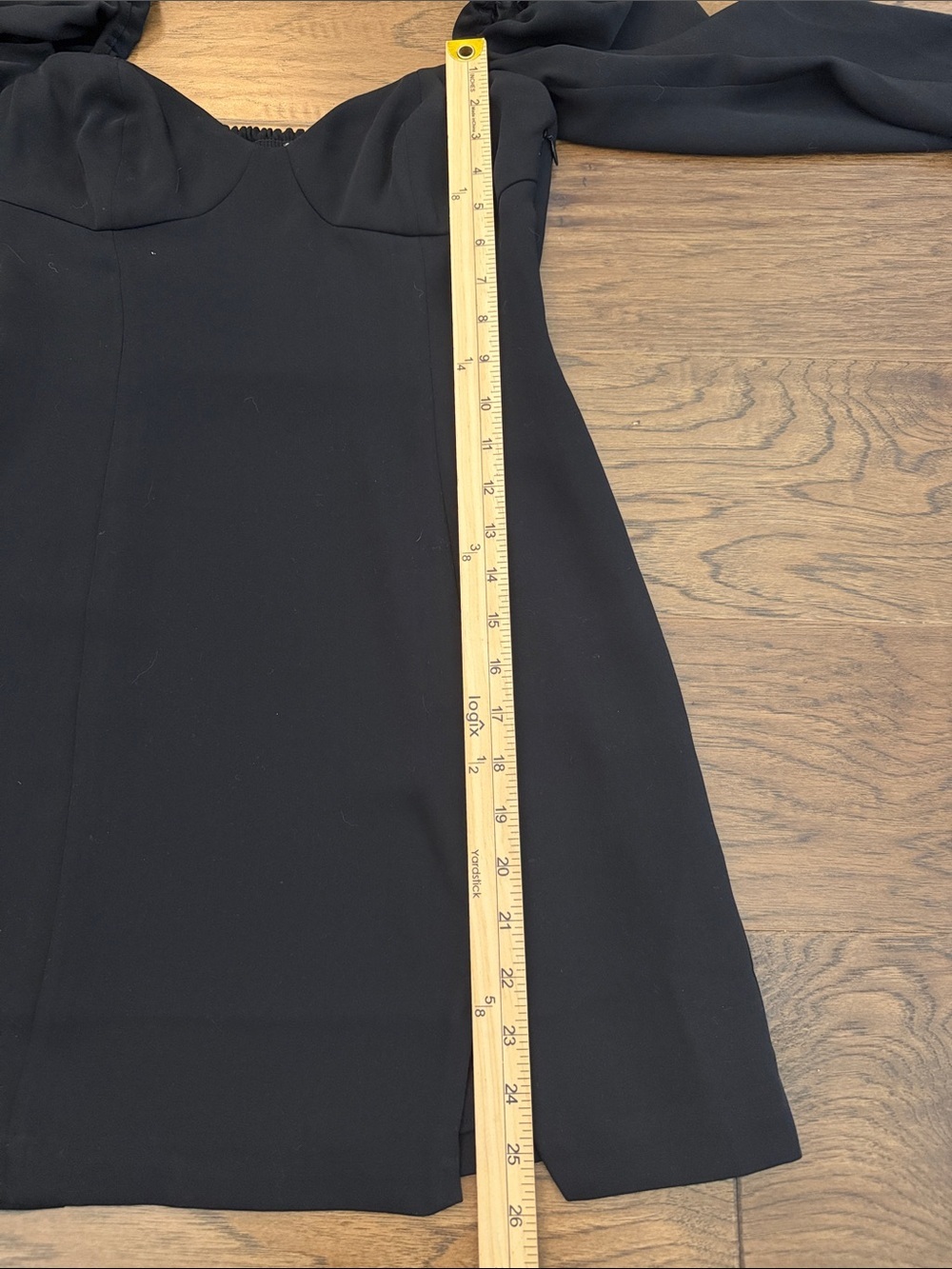 Aritzia Wilfred Novella Dress Black Puff Sleeve Mini Size 4 - Picture 8 of 11